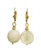 Boucles Pierre de Lune Plaquées Or
