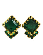 Boucle Zirconium Plaquées Or à Clips