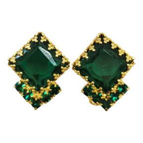 Boucle Zirconium Plaquées Or à Clips