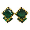 Boucle Zirconium Plaquées Or à Clips