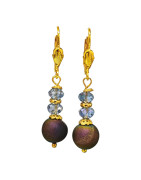 Boucles Bismuth Swarovski Plaquées Or
