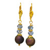 Boucles Bismuth Swarovski Plaquées Or