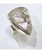 Bague Quartz Fantôme Argent 925 Taille 55