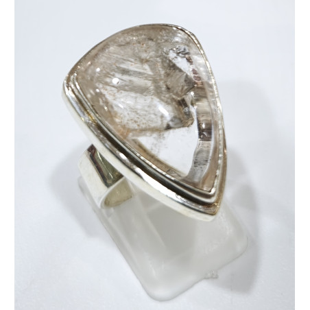 Bague Cristal de Roche Fantôme Argent 925 Taille 55