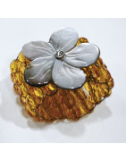 Bague Nacre Swarovski Fleur Taille 56/58