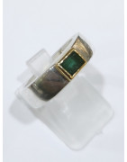 Bague Emeraude Argent 925 Taille 55