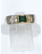 Bague Emeraude Argent 925 Taille 55