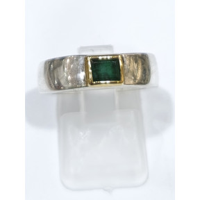 Bague Emeraude Argent 925 Taille 55