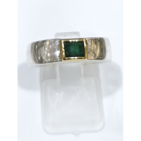 Bague Emeraude Argent 925 Taille 55