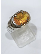 Bague Opale de Feu Argent 925 Taille 53
