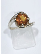 Bague Citrine Argent 925 Taille 51
