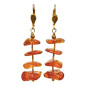 Boucles Ambre Baltique Baroque Plaquées Or