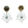 Boucles labradorite Nacre Fleurs