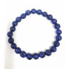 Bracelet Fantaisie Imitation Lapis-lazuli Perles Rondes 8mm Résine