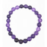 Bracelet Fantaisie Imitation Améthyste Perles Rondes 8mm Résine