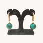 Boucles Réglables Malachite Plaqué Or