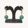 Boucles Réglables Malachite Plaqué Or
