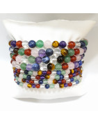 Bracelet 7 Chakras Pierres Rondes