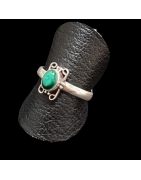 Bague Malachite Argent 925 Taille 55