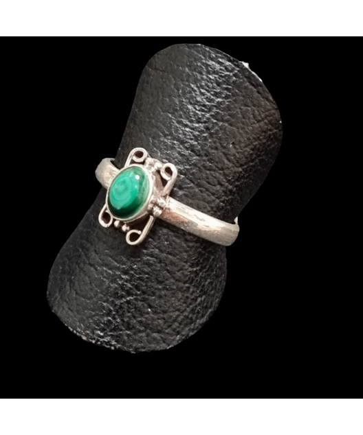 Bague Malachite Argent 925 Taille 55