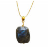 Pendentif Labradorite sur Cordon Réglable
