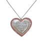 Pendentif Cœur Emaillé One Love avec Chaîne Acier Inox 44 + 5 cm
