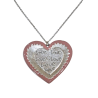 Pendentif Cœur Emaillé One Love avec Chaîne Acier Inox 44 + 5 cm
