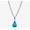 Pendentif Turquoise sur Chaîne Acier Inox 50 cm