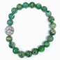 Bracelet Jaspe Impérial Vert Pierres Rondes 8mm