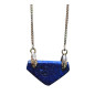 Pendentif Lapis-Lazuli sur Chaîne Acier Inox Réglable 60 cm