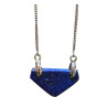 Pendentif Lapis-Lazuli sur Chaîne Acier Inox Réglable 60 cm