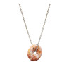 Pendentif Jaspe Océan Donut sur Chaîne Acier Inox 40 + 4 cm