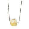 Pendentif Citrine sur Chaîne Acier Inox Réglable à 60 cm
