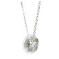 Pendentif Cristal de Roche Donut sur Chaîne Acier Inox 42 + 6 cm
