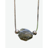 Collier Labradorite avec Chaîne Acier Inox 42 cm