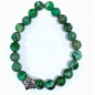 Bracelet Jaspe Impérial Vert avec Insert Pierres Rondes 8mm