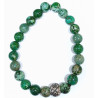 Bracelet Jaspe Impérial Vert avec Insert Pierres Rondes 8mm