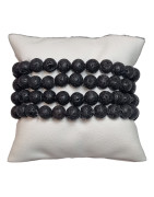 Bracelet Pierre de lave Pierres rondes (s)