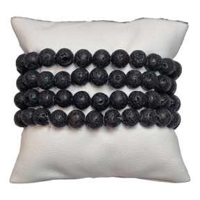 Bracelet Pierre de lave Pierres rondes (s)