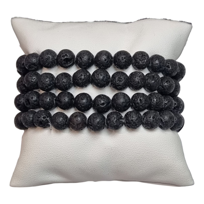 Bracelet Pierre de lave Pierres rondes (s)