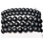 Bracelet Onyx Mat Pierres Rondes
