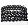 Bracelet Onyx Mat Pierres Rondes