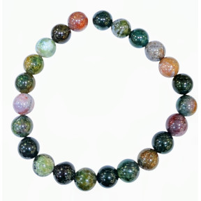 Bracelet Jaspe Sanguin Pierres Rondes 8mm