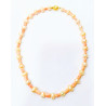 Collier Corail Peau d'Ange et Perles d'Eau Douce 44 cm