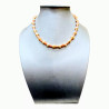 Collier Corail Peau d'Ange et Perles d'Eau Douce 44 cm
