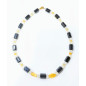 Collier Pierre de Lune Citrine et Onyx 38 cm