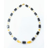 Collier Pierre de Lune Citrine et Onyx 38 cm