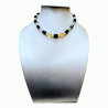 Collier Pierre de Lune Citrine et Onyx 38 cm