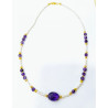 Collier Améthyste et Perles d'Eau Douce 46 cm