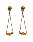 Boucles Zirconium Jaune Plaquées Or